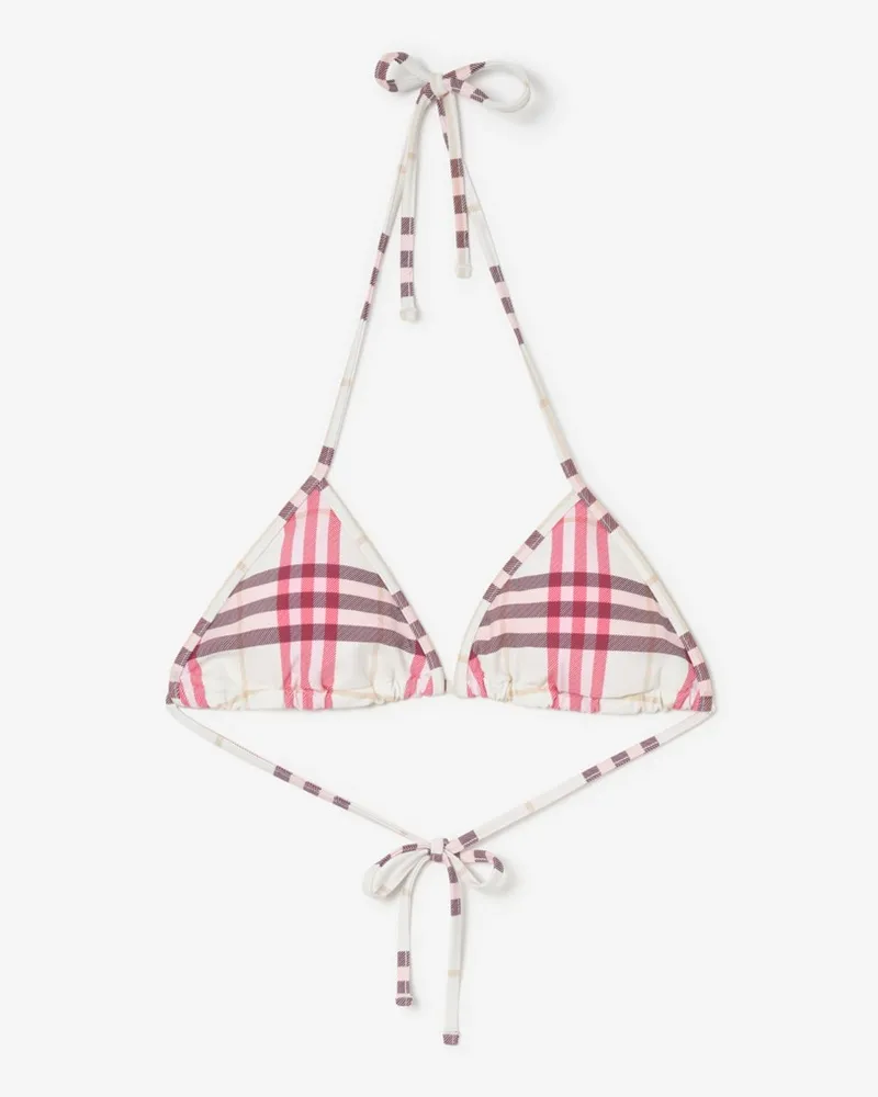 Burberry Bikinioberteil in Check , Size Aubergine