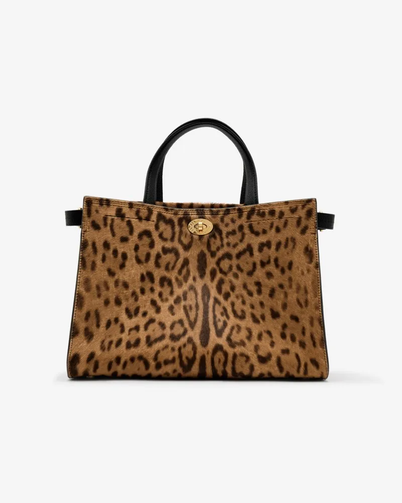 Burberry Kleine Henkeltasche „Cotswolds“ mit Leopardenmuster Leopardenmuster