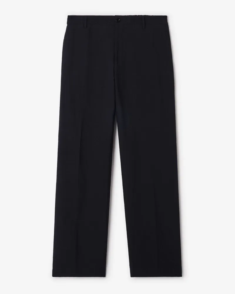 Burberry Elegante Baumwoll-Leinen-Hose , Size Navy
