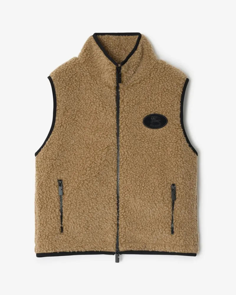 Burberry Cropped-Weste aus Fleece Shrew