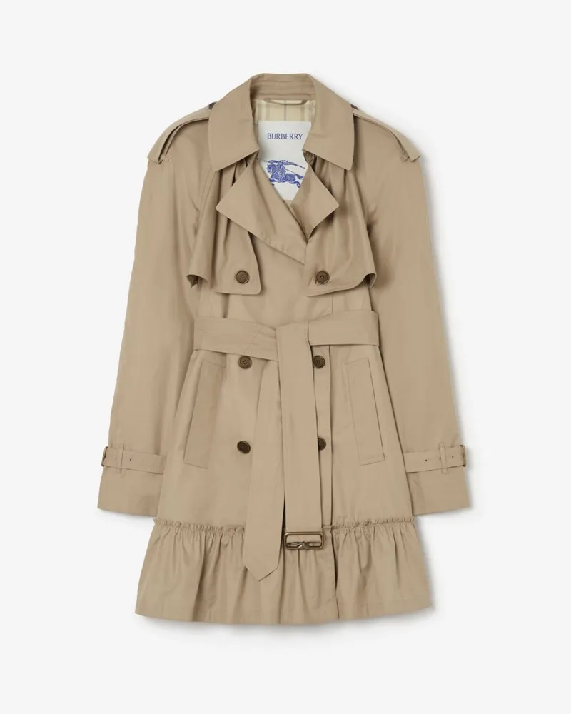 Burberry Kurzer Gabardine-Trenchcoat „Tillydrine“ , Size Saltmarsh
