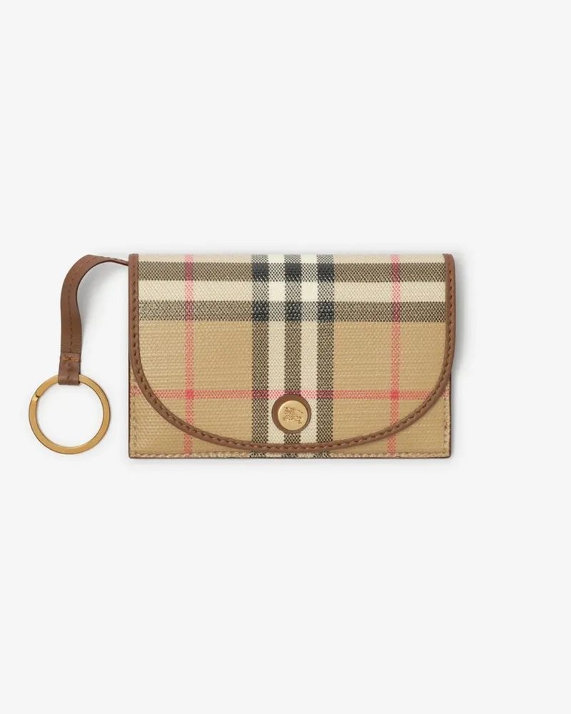 Burberry Faltbares Kartenetui in Check mit Schlüsselring Archive