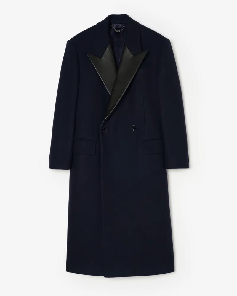 Burberry Eleganter Wollmantel „Crathorne“ , Size Marineblau