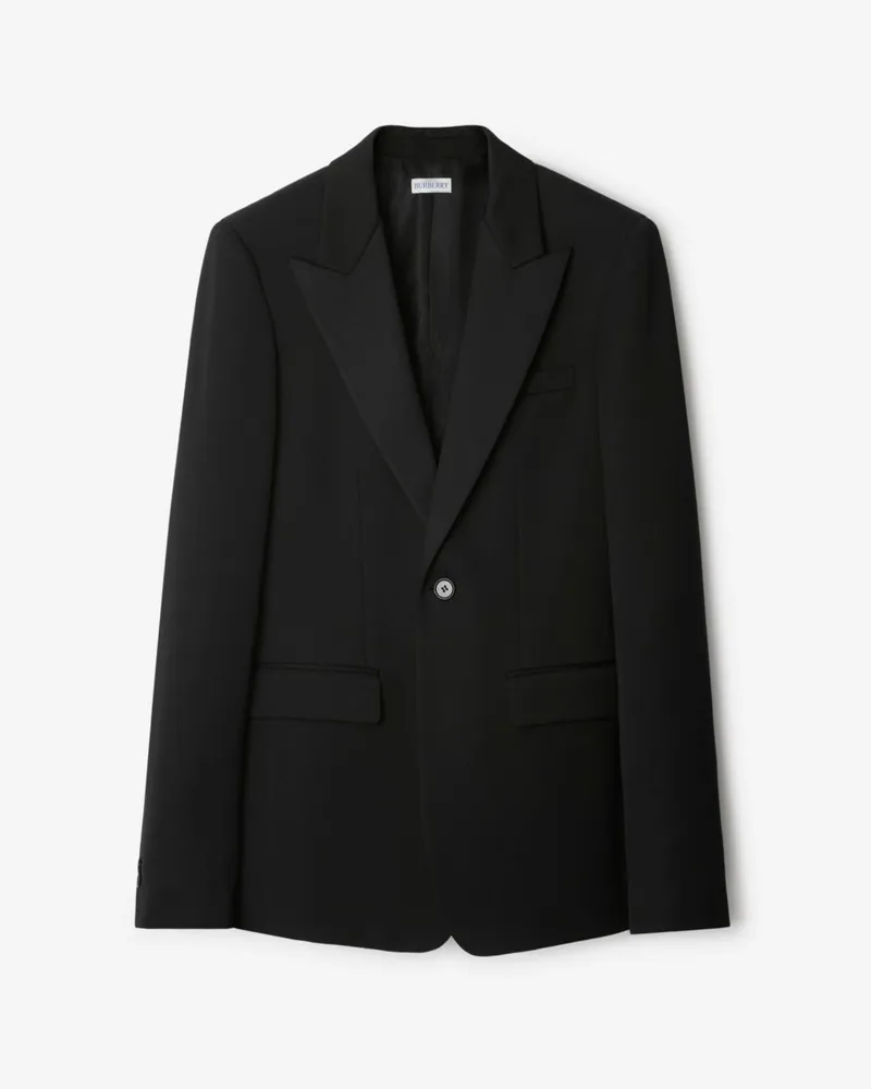 Burberry Smokingjackett aus Wolle Schwarz