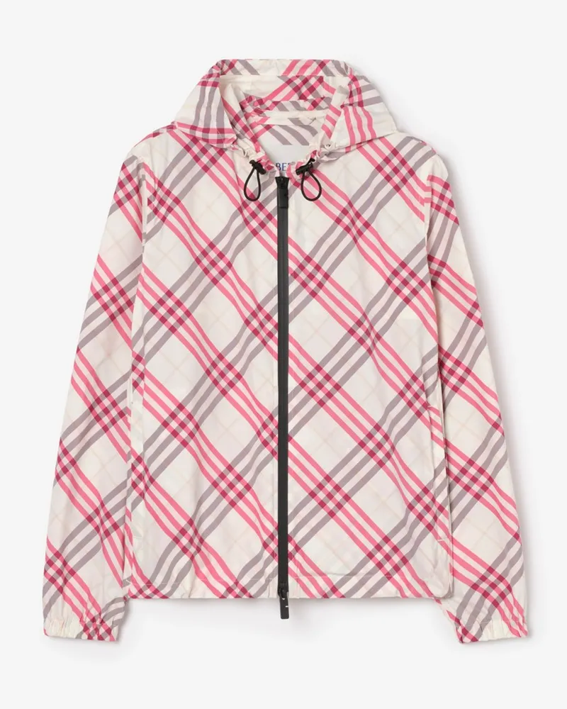 Burberry Kapuzenjacke „Salcombe“ in Check , Size Aubergine-violett