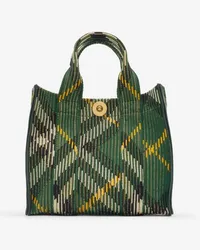 Burberry Henkeltasche im Kleinformat in gestricktem Check Ivy