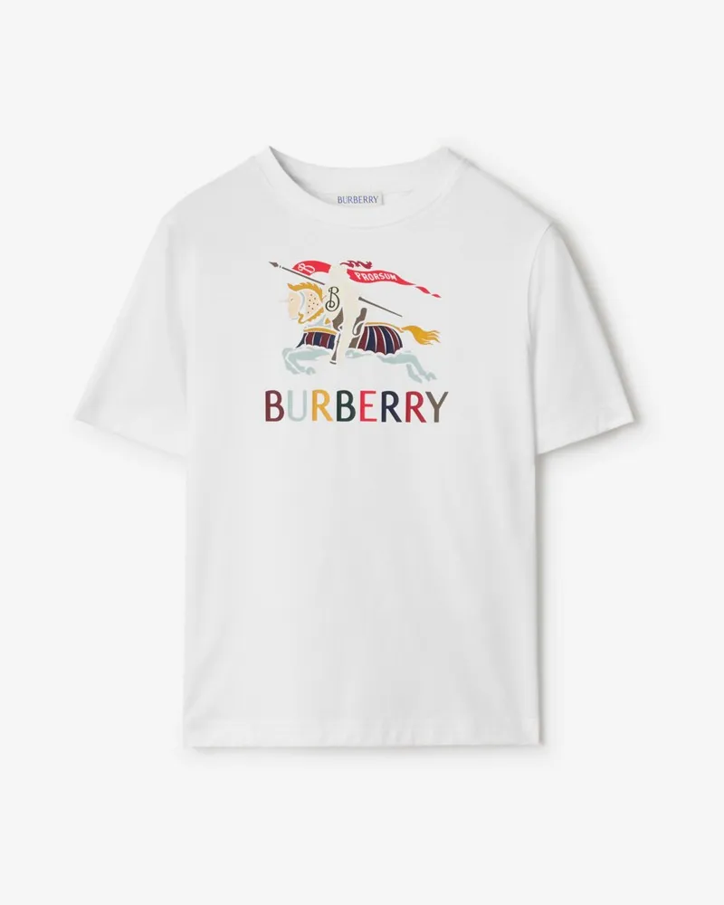 Burberry Baumwoll-T-Shirt mit EKD-Motiv , Size Weiß