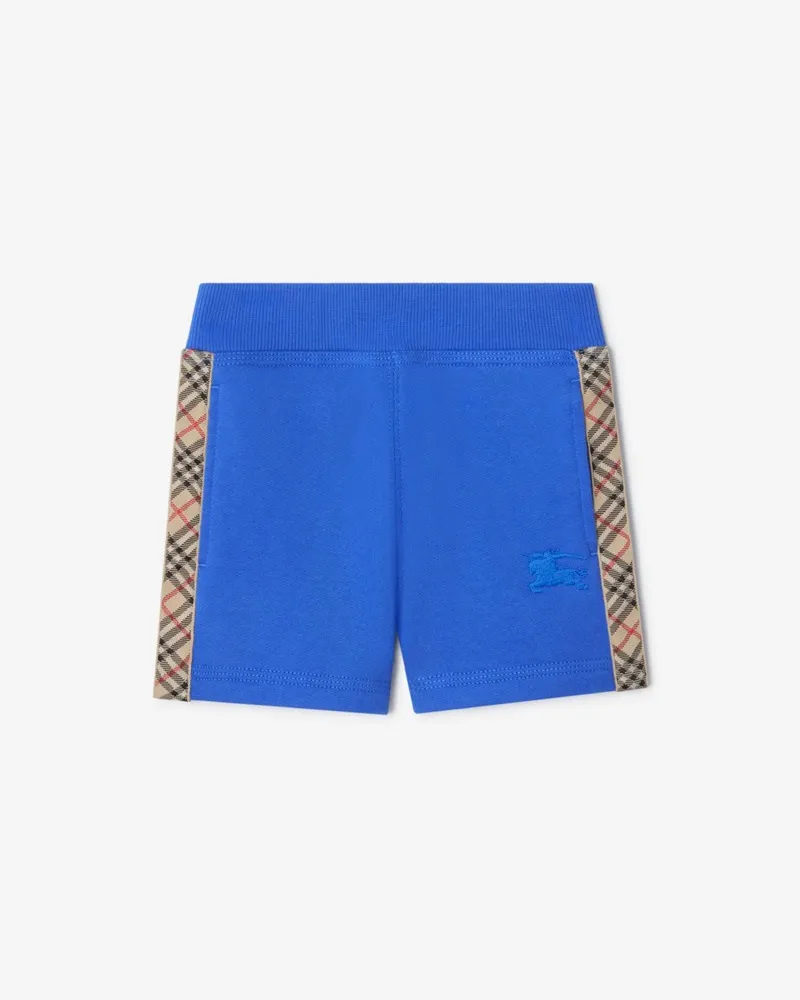 Burberry Baumwollshorts mit Check-Besatz , Size Hyacinth-blau