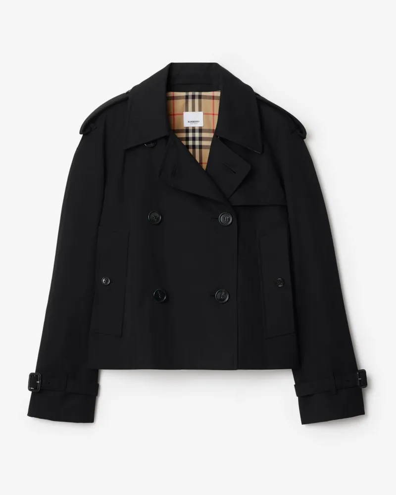 Burberry Heritage-Trenchjacke „Mayfair“ in Cropped-Passform , Size Black