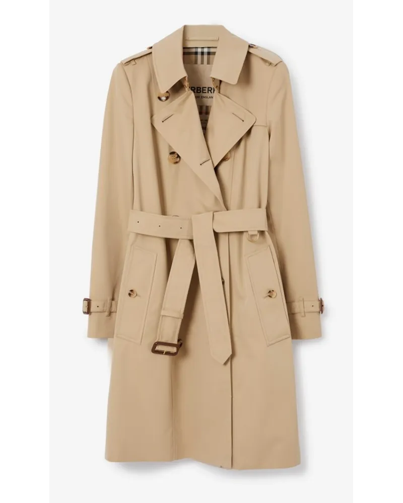 Burberry Mittellanger Heritage-Trenchcoat „Chelsea Honey