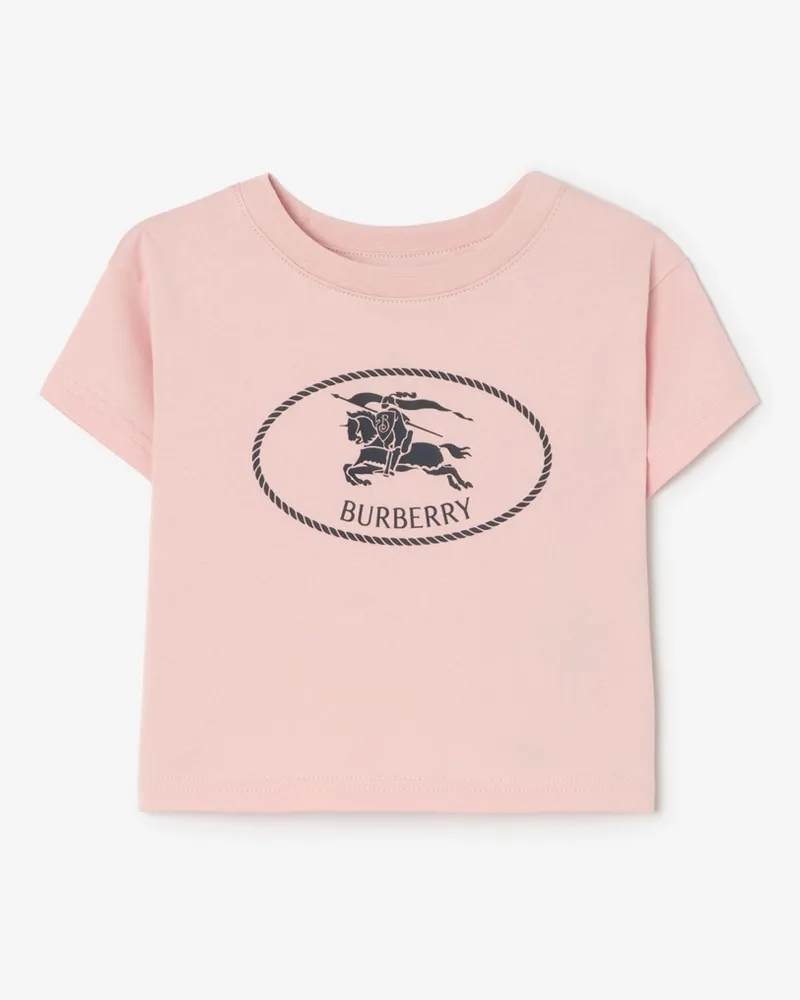 Burberry Baumwoll-T-Shirt mit Knight Stamp , Size Bouquet