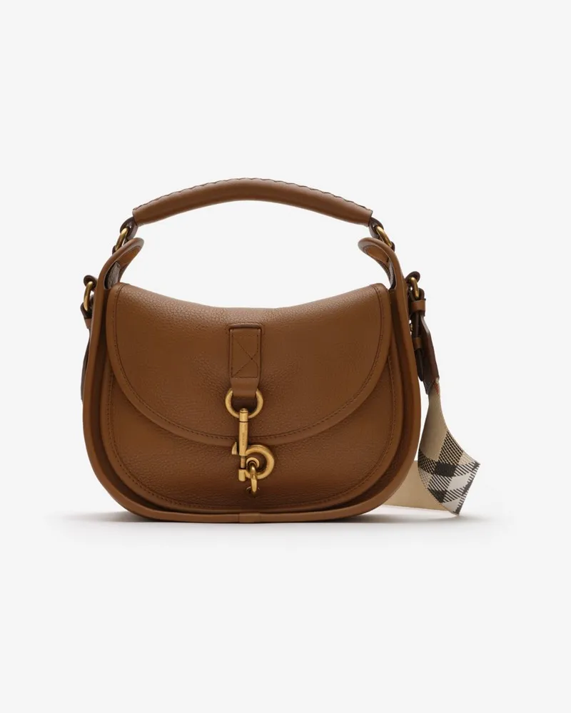 Burberry Small B Clip Messenger Bag Hazel