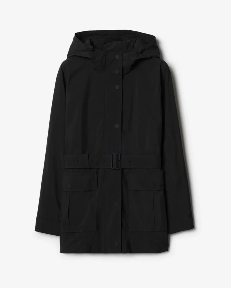 Burberry Nylon-Kapuzenjacke , Size Schwarz