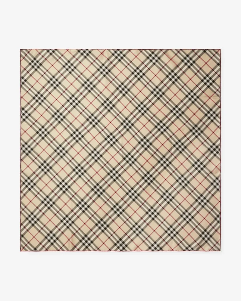 Burberry Seidenschal in Check Beige