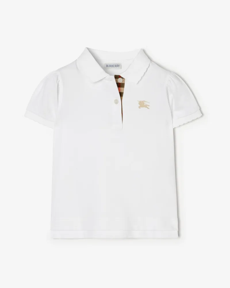 Burberry Baumwoll-Poloshirt , Size White