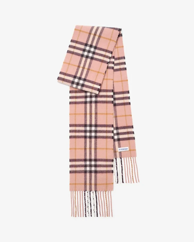 Burberry Schmaler Kaschmirschal in Check Pale