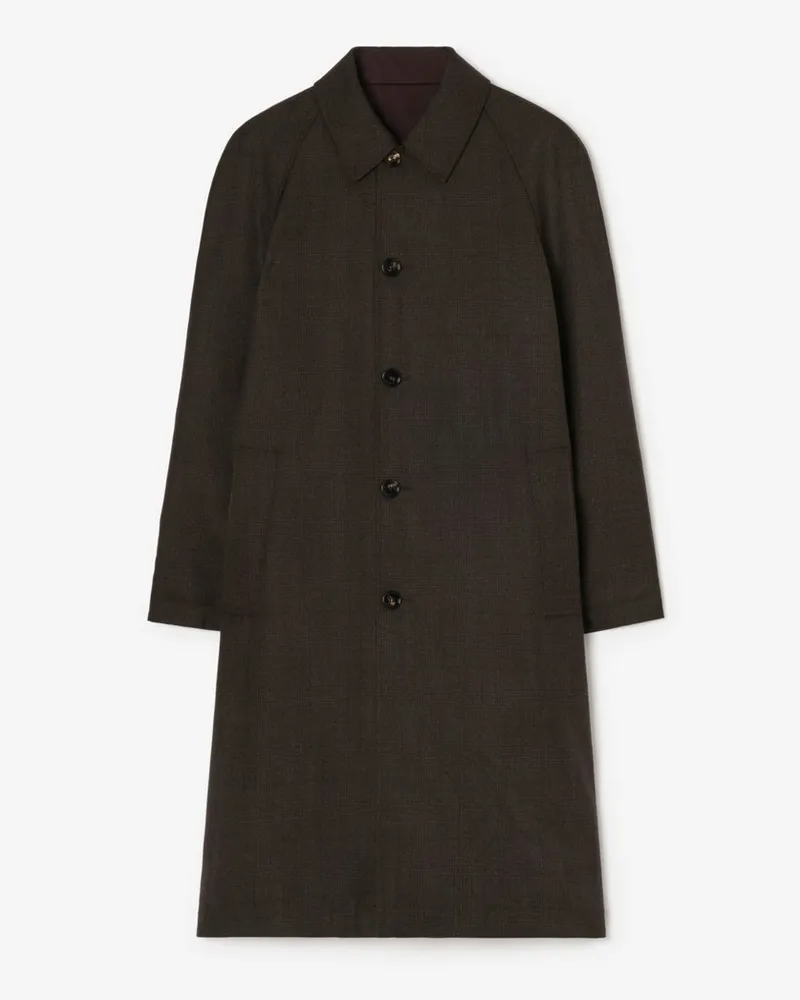 Burberry Langer wendbarer Car Coat „Parkbury“ aus Gabardine , Size Chocolate-braun