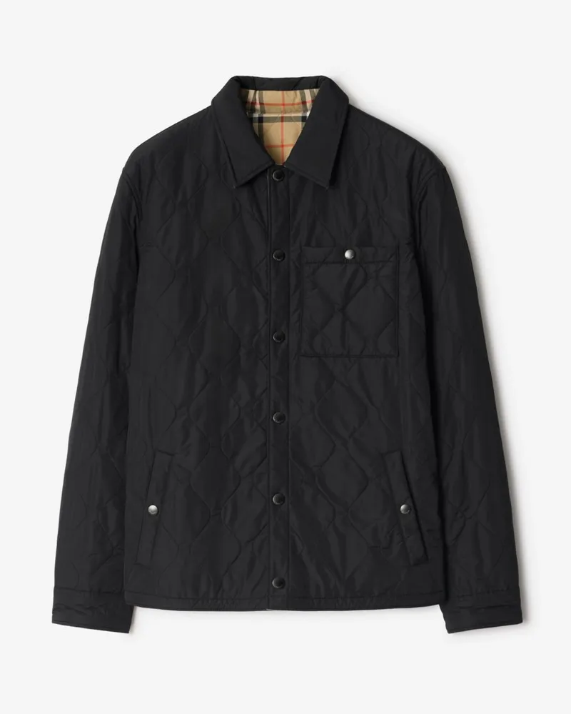 Burberry Wendbare Stepp-Hemdjacke „Brighton“ aus Nylon , Size Black