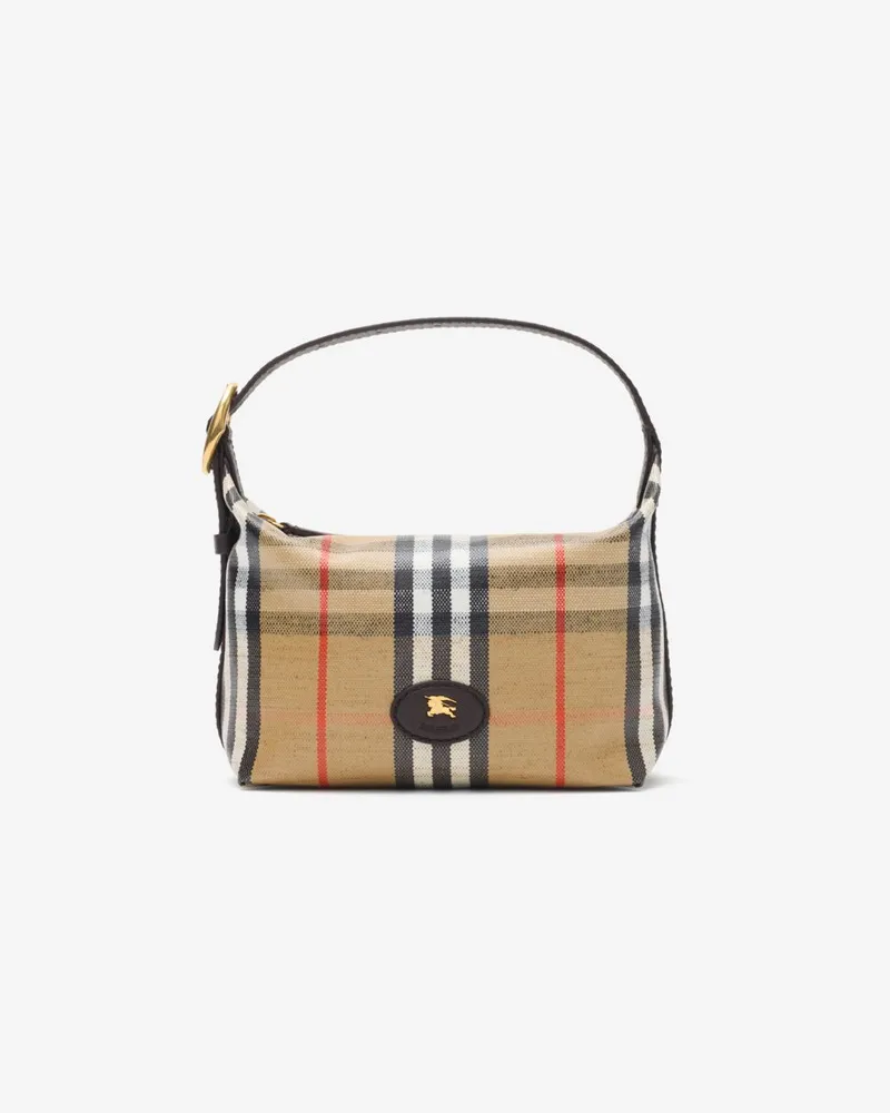 Burberry Reisetasche „Highlands“ im Kleinformat Sand-beige