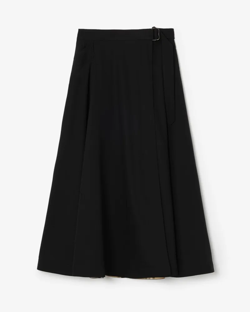 Burberry Wolltwill-Midirock , Size Black