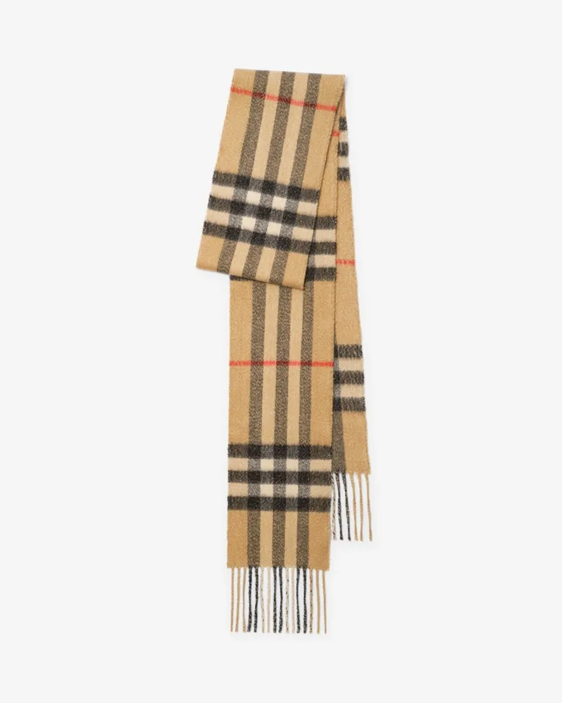 Burberry Schmaler Kaschmirschal in schimmerndem Check Archive