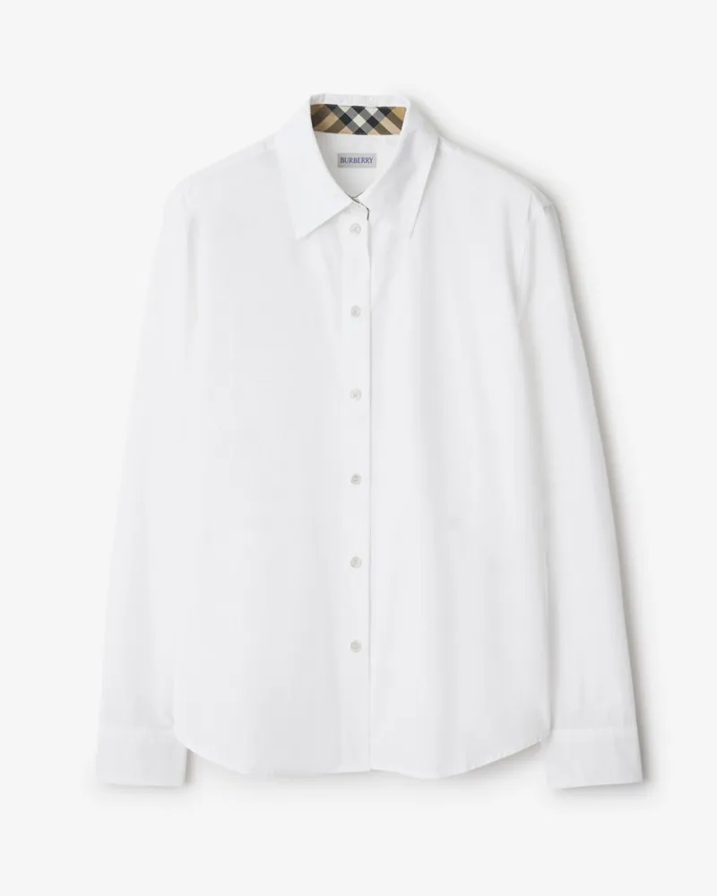 Burberry Klassisches Hemd aus Baumwollpopelin Weiß