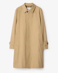 Burberry Langer Car Coat Flachsfarben