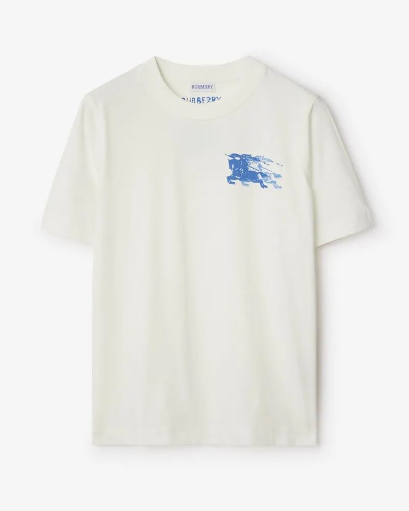 Burberry Baumwoll-T-Shirt mit EKD-Motiv Chalk