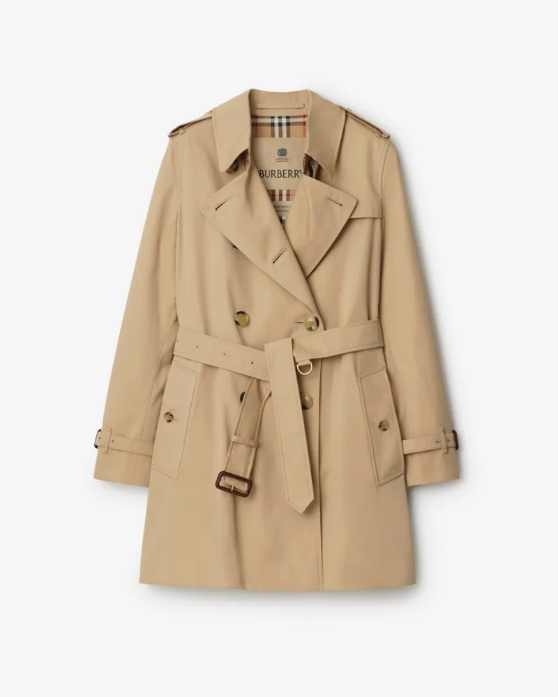 Burberry Kurzer Heritage-Trenchcoat „Kensington“ , Size Honey-beige