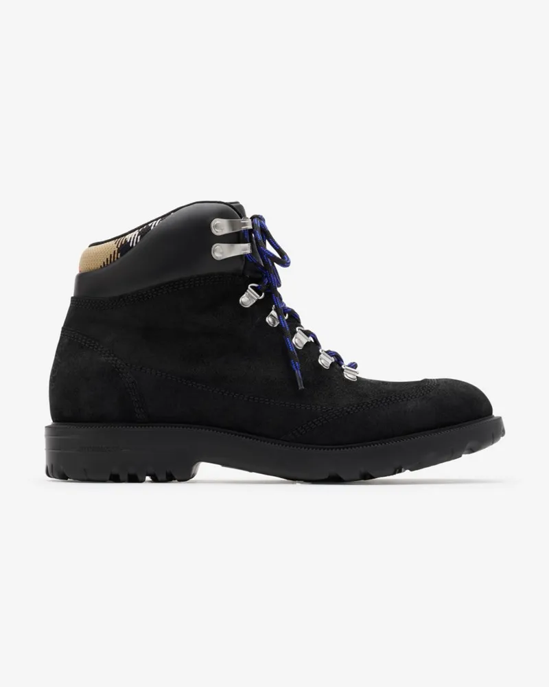 Burberry Wanderschuhe „Moor“ aus Veloursleder Schwarz