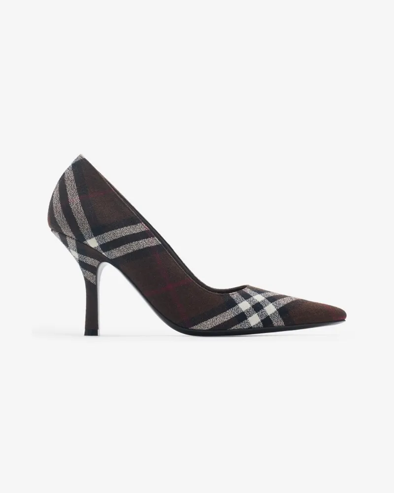 Burberry Pumps „Dame“ in Check Mahogany-braun
