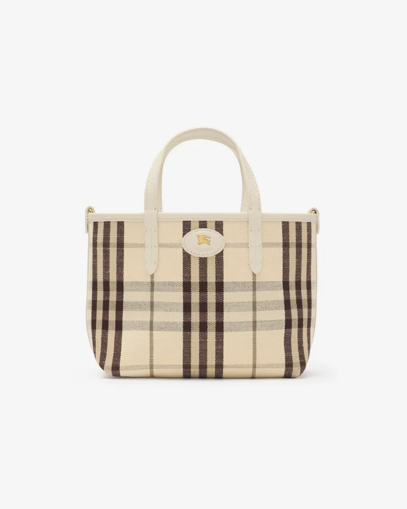 Burberry Wendbare Henkeltasche „Bloomsbury“ im Kleinformat Soap-beige