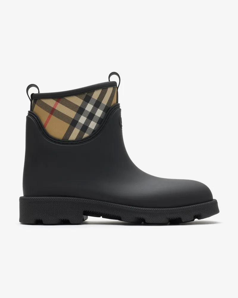 Burberry Regenstiefeletten „Marsh Stamp“ aus Gummi Schwarz