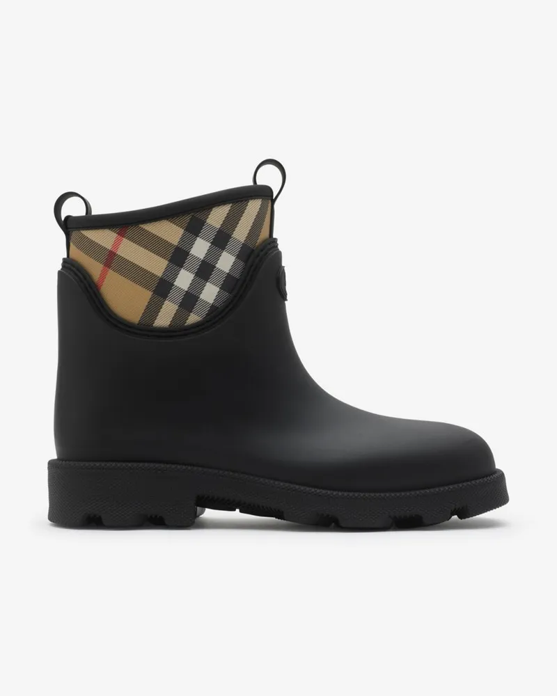 Burberry Regenstiefeletten „Marsh Stamp“ aus Gummi Schwarz