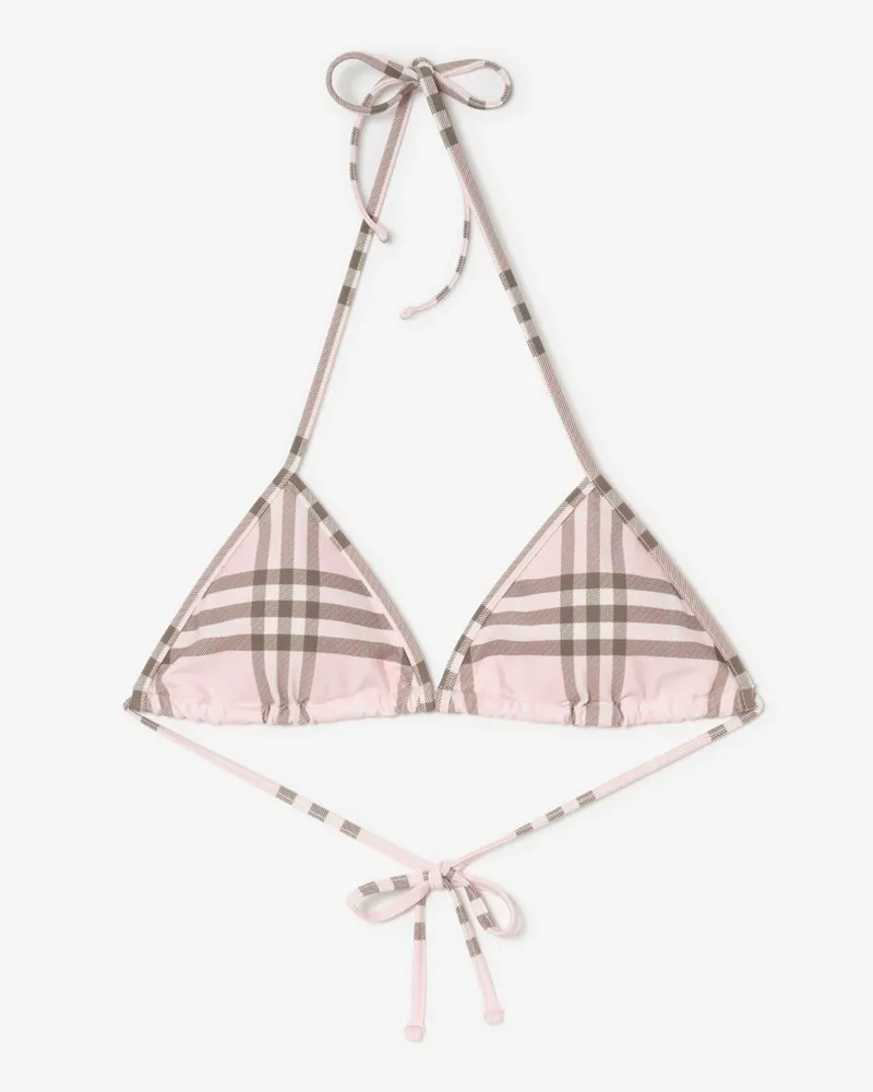 Burberry Bikinioberteil in Check , Size Mallow-rosa