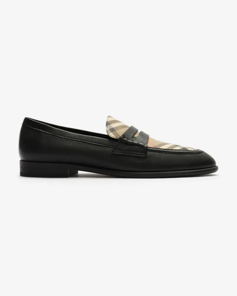Burberry Loafer „Opal“ aus Leder mit Check , Size Black