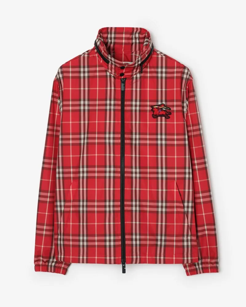 Burberry Jacke in Check mit EKD-Motiv , Size Crayon-rot