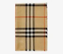 Wendbarer Woll-Seiden-Schal in Check