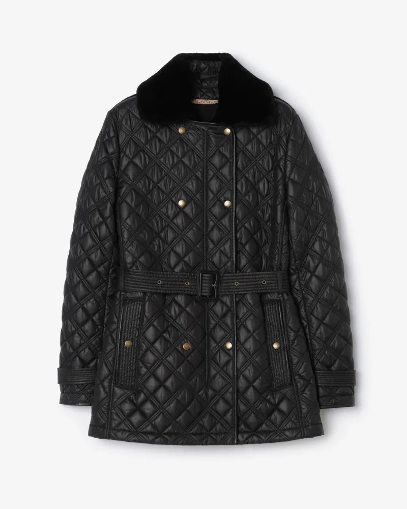 Burberry Steppmantel „Rosedale“ aus Nylon , Size Black