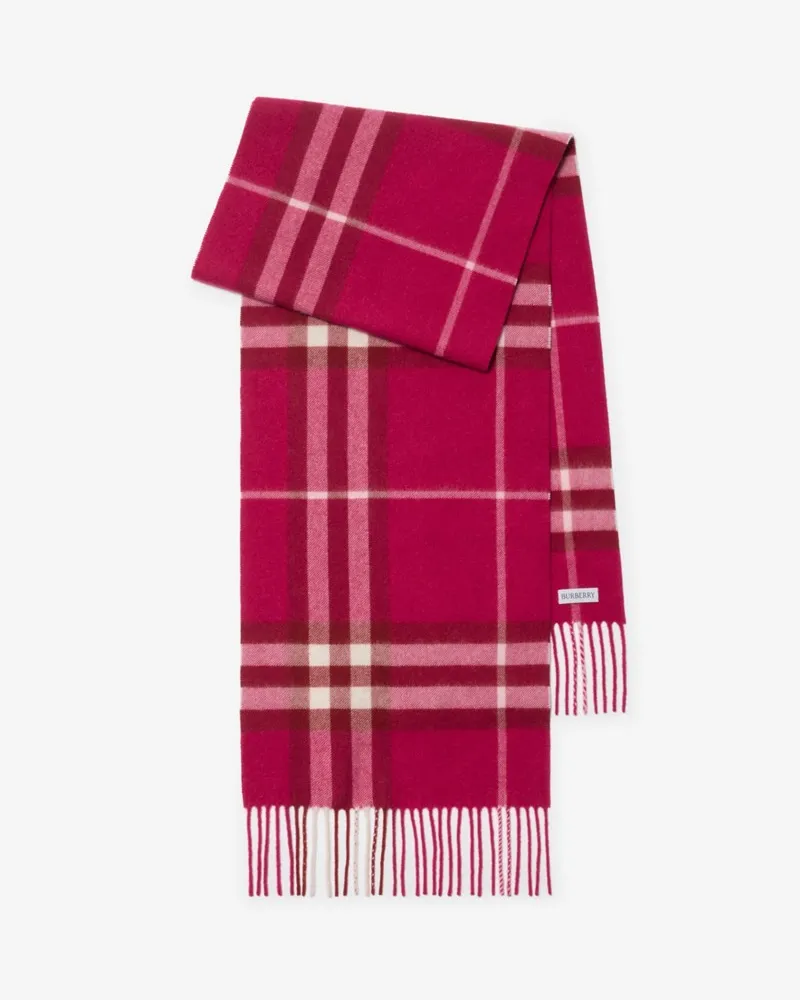 Burberry Kaschmirschal in Check Jam-rosa