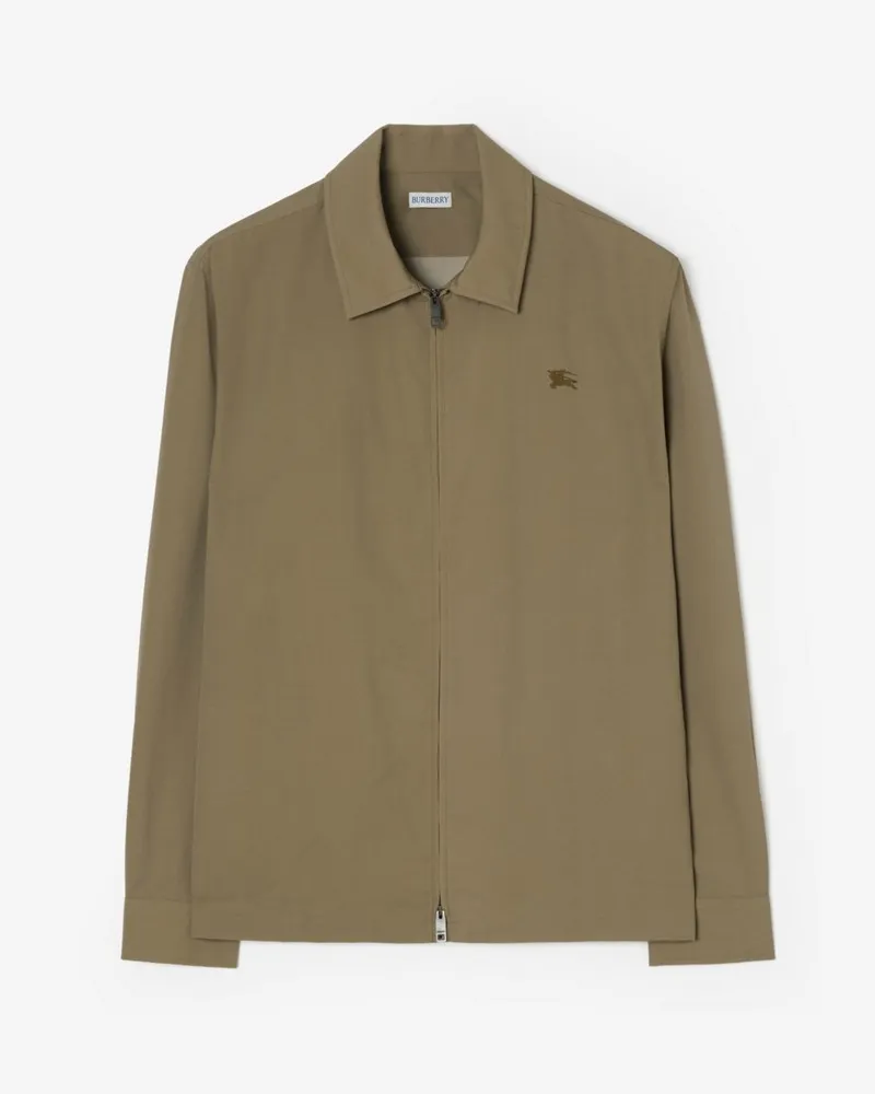 Burberry Hemdjacke aus beschichtetem Nylon , Size Finch-braun