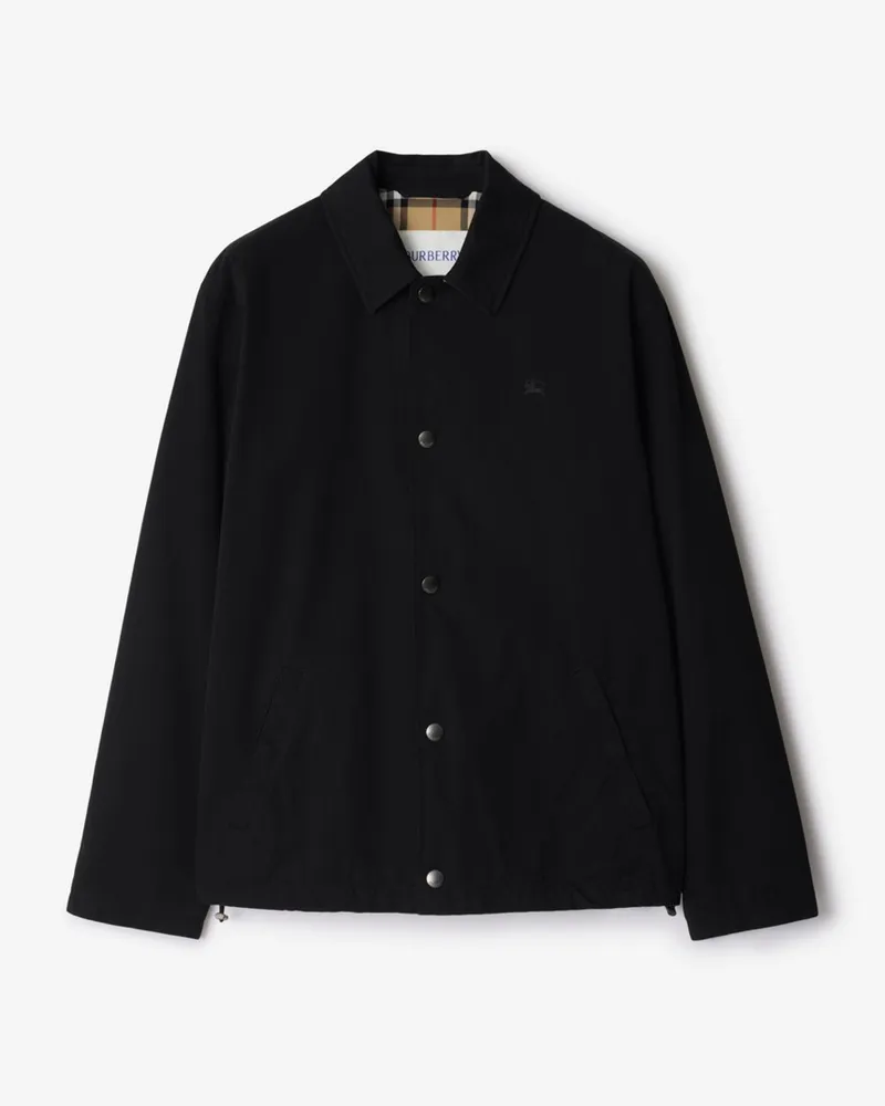 Burberry Coach-Jacke aus Gabardine Schwarz