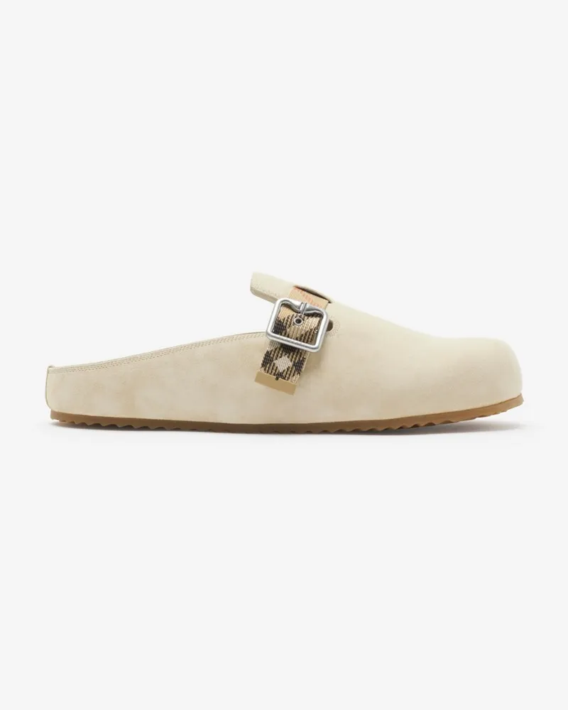 Burberry Clogs „Urchin“ aus Veloursleder , Size Bake-beige