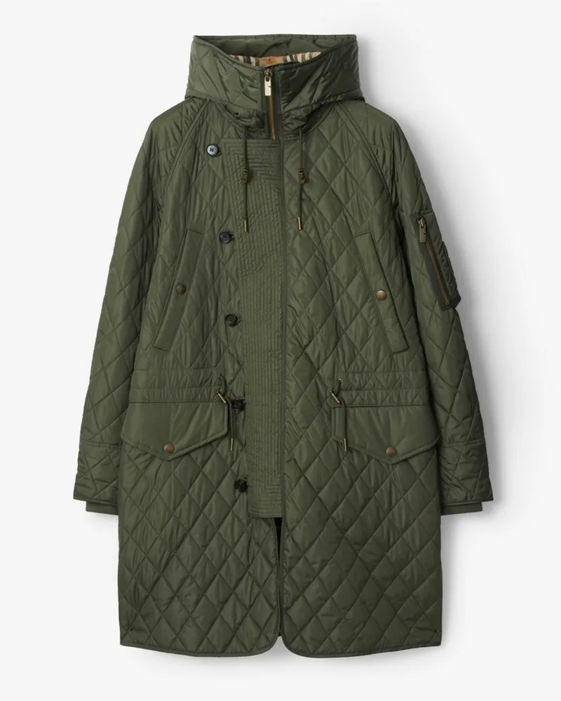 Burberry Gesteppter Nylonparka - Neuauflage Khaki