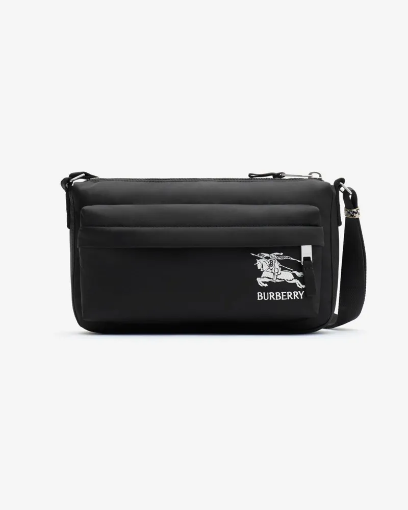 Burberry Crossbody-Tasche im Kleinformat mit Knight-Logo Black