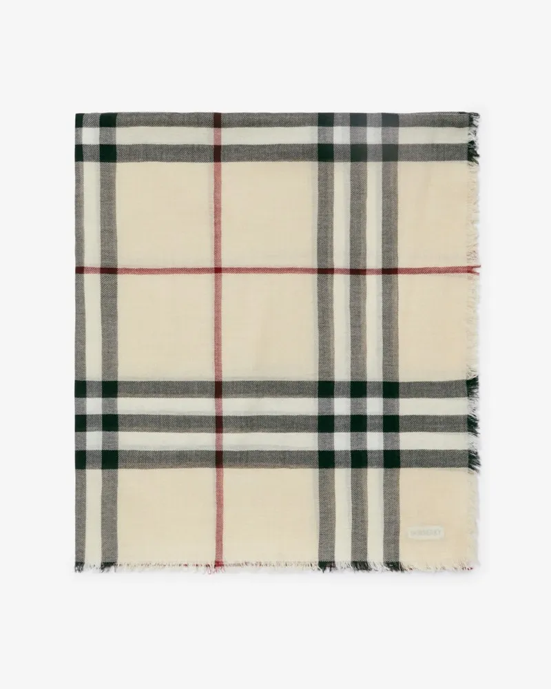 Burberry Wollschal in Check Beige