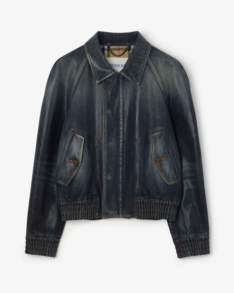 Burberry Jacke aus beschichtetem Denim , Size Mittelblau