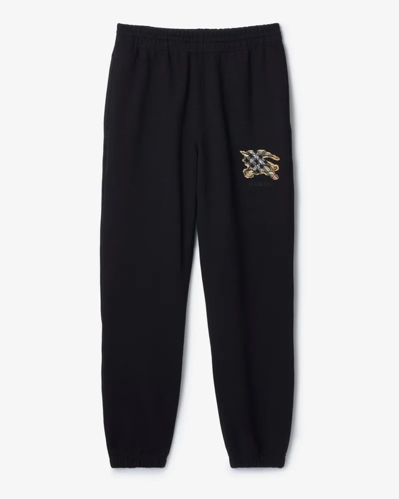 Burberry Baumwoll-Trainingshose mit EKD-Motiv und Check Schwarz