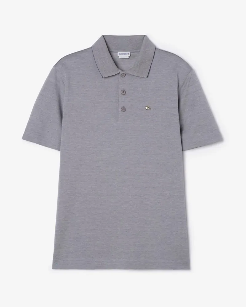 Burberry Baumwoll-Poloshirt mit Knight aus Metall Earl