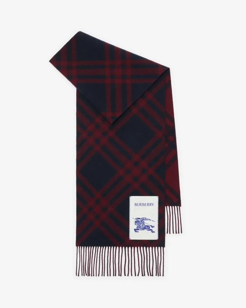 Burberry Kaschmirschal mit Karomuster Ink-blau